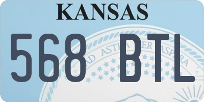 KS license plate 568BTL