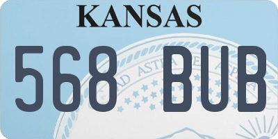 KS license plate 568BUB