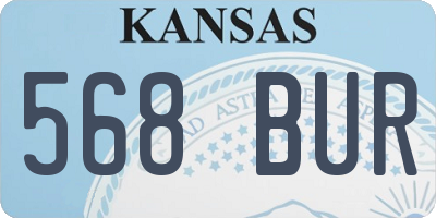 KS license plate 568BUR