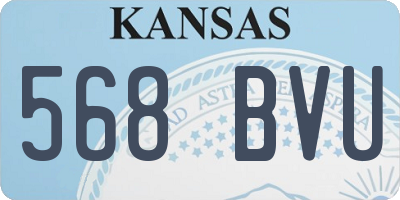 KS license plate 568BVU