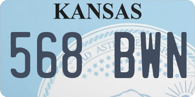 KS license plate 568BWN