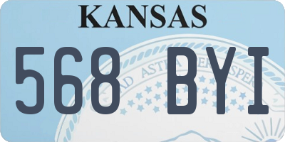 KS license plate 568BYI