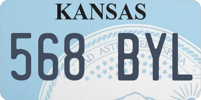 KS license plate 568BYL