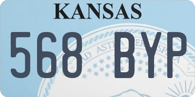 KS license plate 568BYP