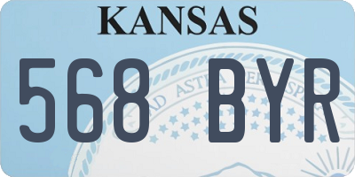 KS license plate 568BYR