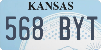 KS license plate 568BYT