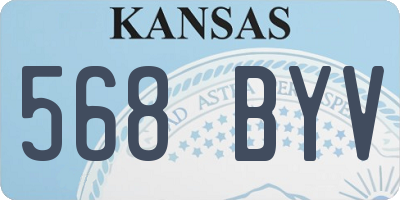 KS license plate 568BYV
