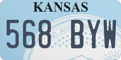 KS license plate 568BYW