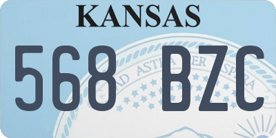 KS license plate 568BZC