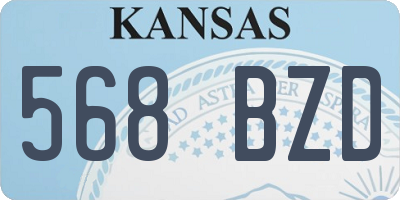 KS license plate 568BZD