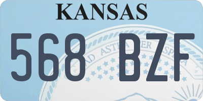 KS license plate 568BZF