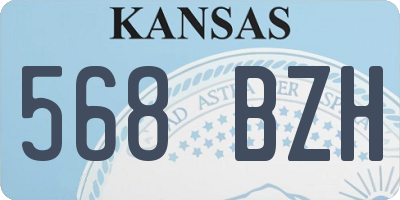 KS license plate 568BZH