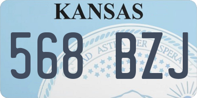 KS license plate 568BZJ