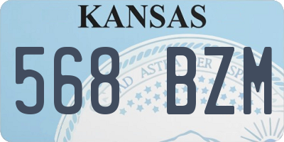 KS license plate 568BZM