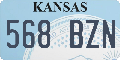KS license plate 568BZN