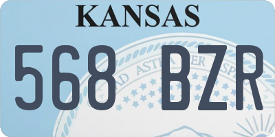 KS license plate 568BZR