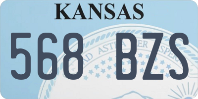 KS license plate 568BZS