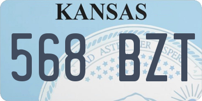 KS license plate 568BZT