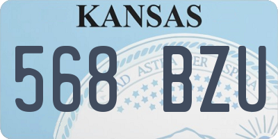 KS license plate 568BZU