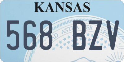 KS license plate 568BZV