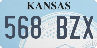 KS license plate 568BZX