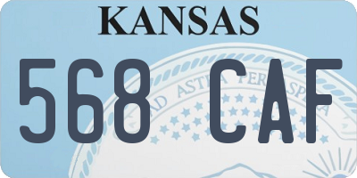KS license plate 568CAF