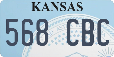 KS license plate 568CBC