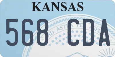 KS license plate 568CDA