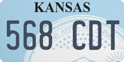 KS license plate 568CDT