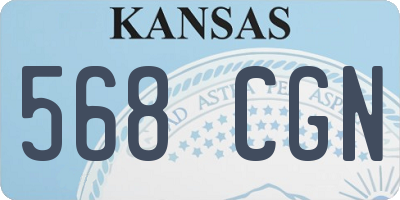 KS license plate 568CGN