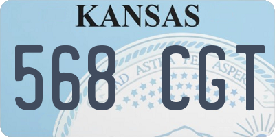 KS license plate 568CGT