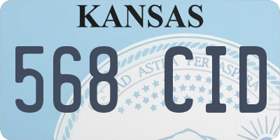 KS license plate 568CID