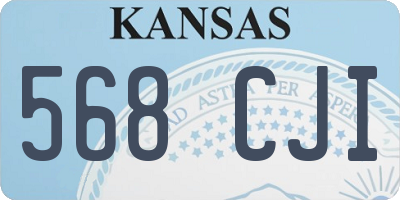 KS license plate 568CJI