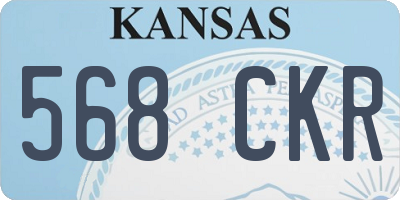 KS license plate 568CKR