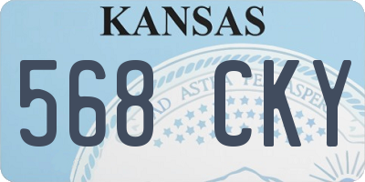 KS license plate 568CKY