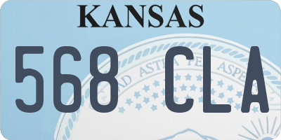 KS license plate 568CLA