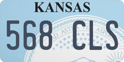 KS license plate 568CLS