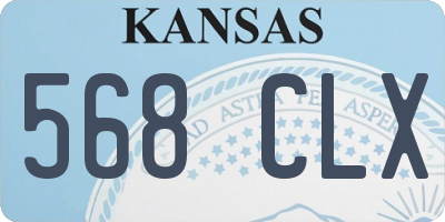 KS license plate 568CLX