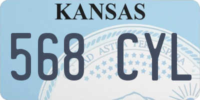 KS license plate 568CYL