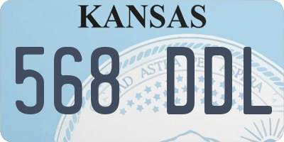 KS license plate 568DDL