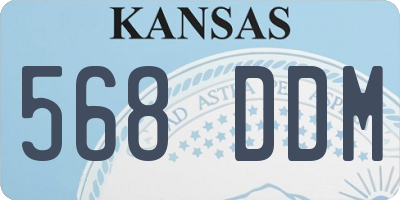 KS license plate 568DDM