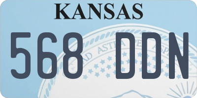 KS license plate 568DDN