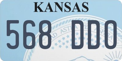 KS license plate 568DDO