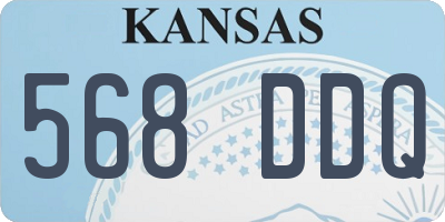 KS license plate 568DDQ