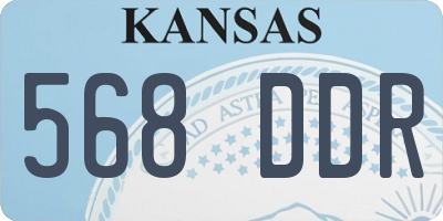 KS license plate 568DDR
