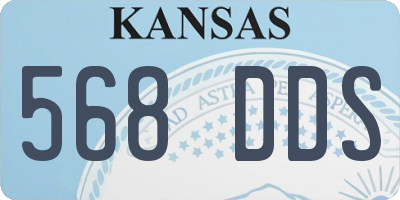 KS license plate 568DDS
