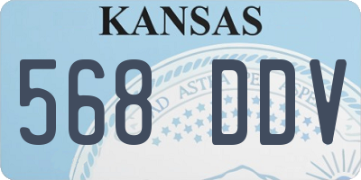 KS license plate 568DDV