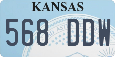 KS license plate 568DDW