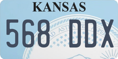 KS license plate 568DDX