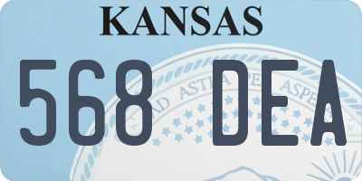 KS license plate 568DEA